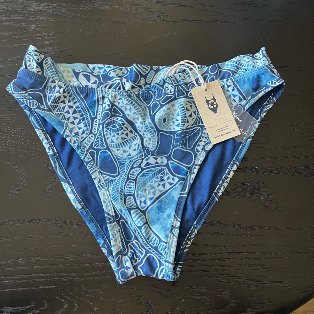 Kenny Flowers Blue Patterned Bikini Bottom